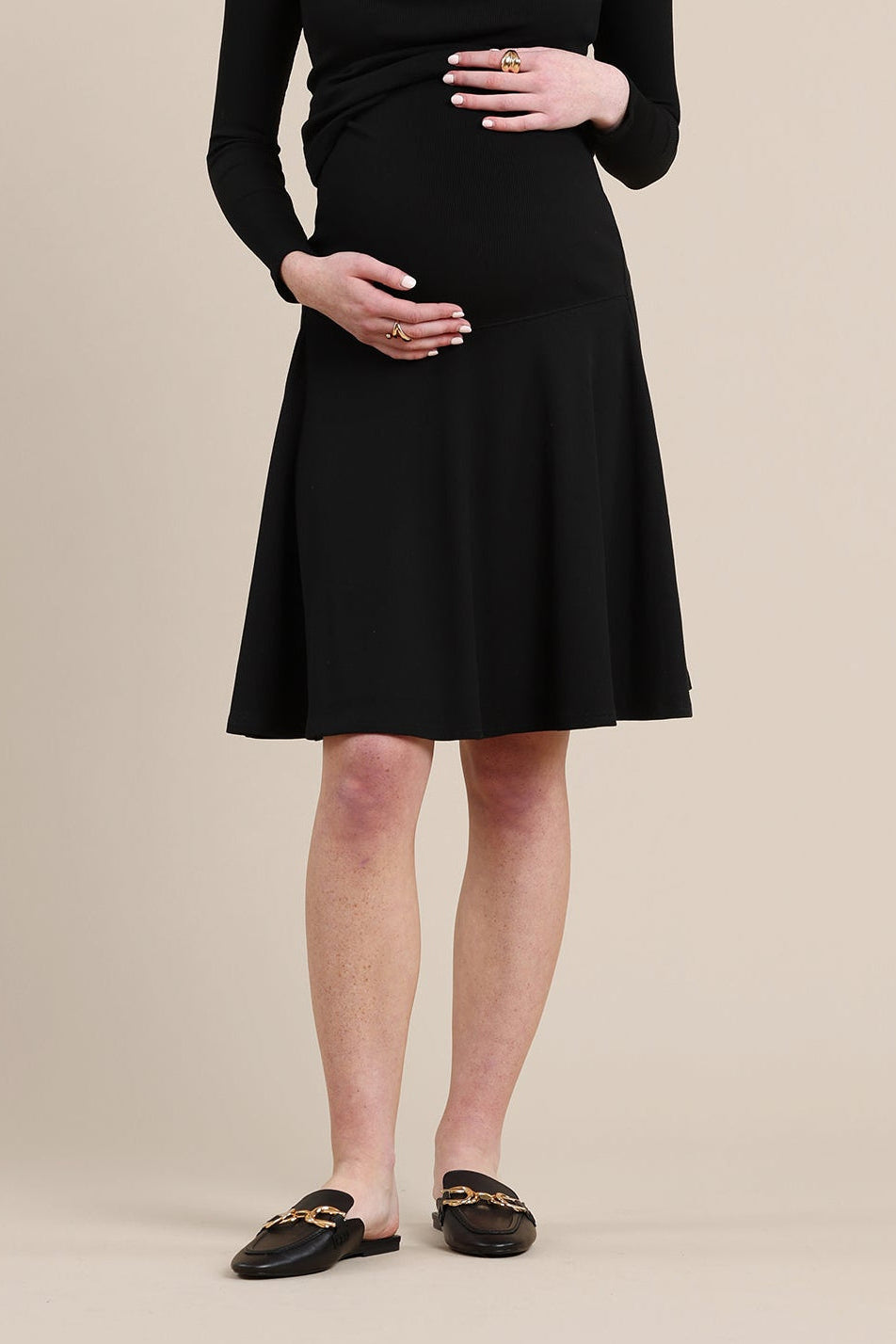 Amethyst Maternity Skirt in Black