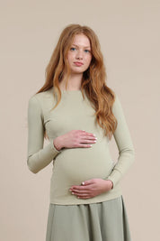 Hazel Maternity Tee in Fern