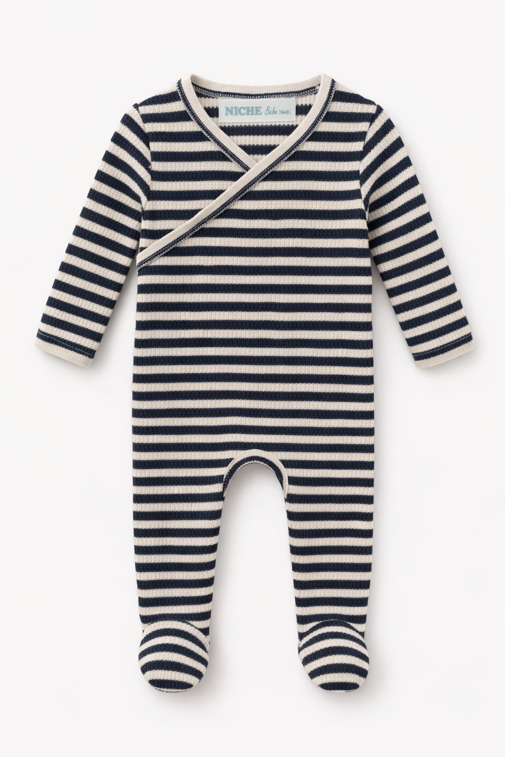 Navy Kimono Footie