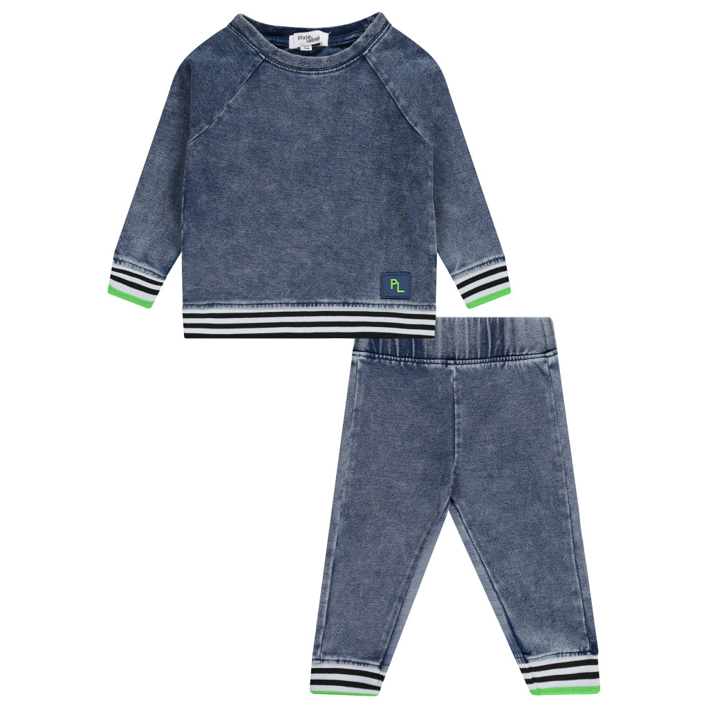 Acid Wash Baby Boy Set