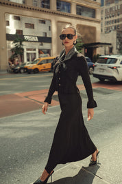Sleeveless Jersey Dress- Black