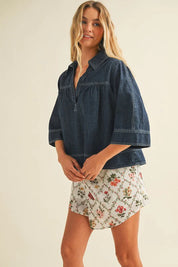 Charlie Denim Top