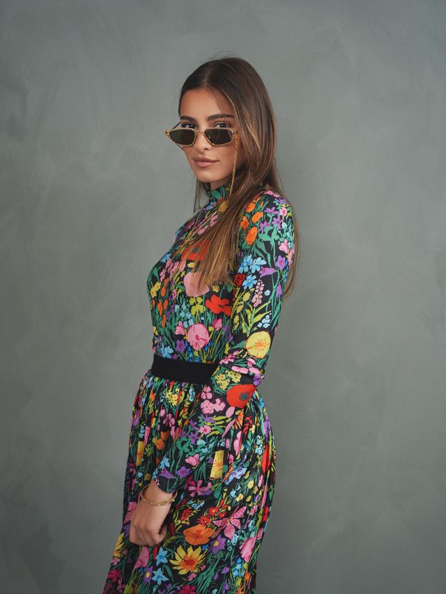 Mock Neck Print Top