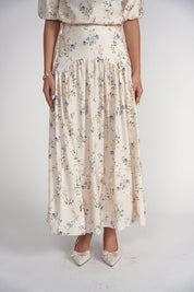 Belle Skirt- Cream Floral