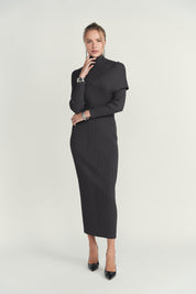 Crisscross Knit Maxi Dress