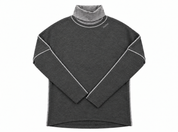 Contrast Piping Dolman Tneck