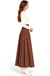 PLEATED POLKADOT SKIRT (M25)