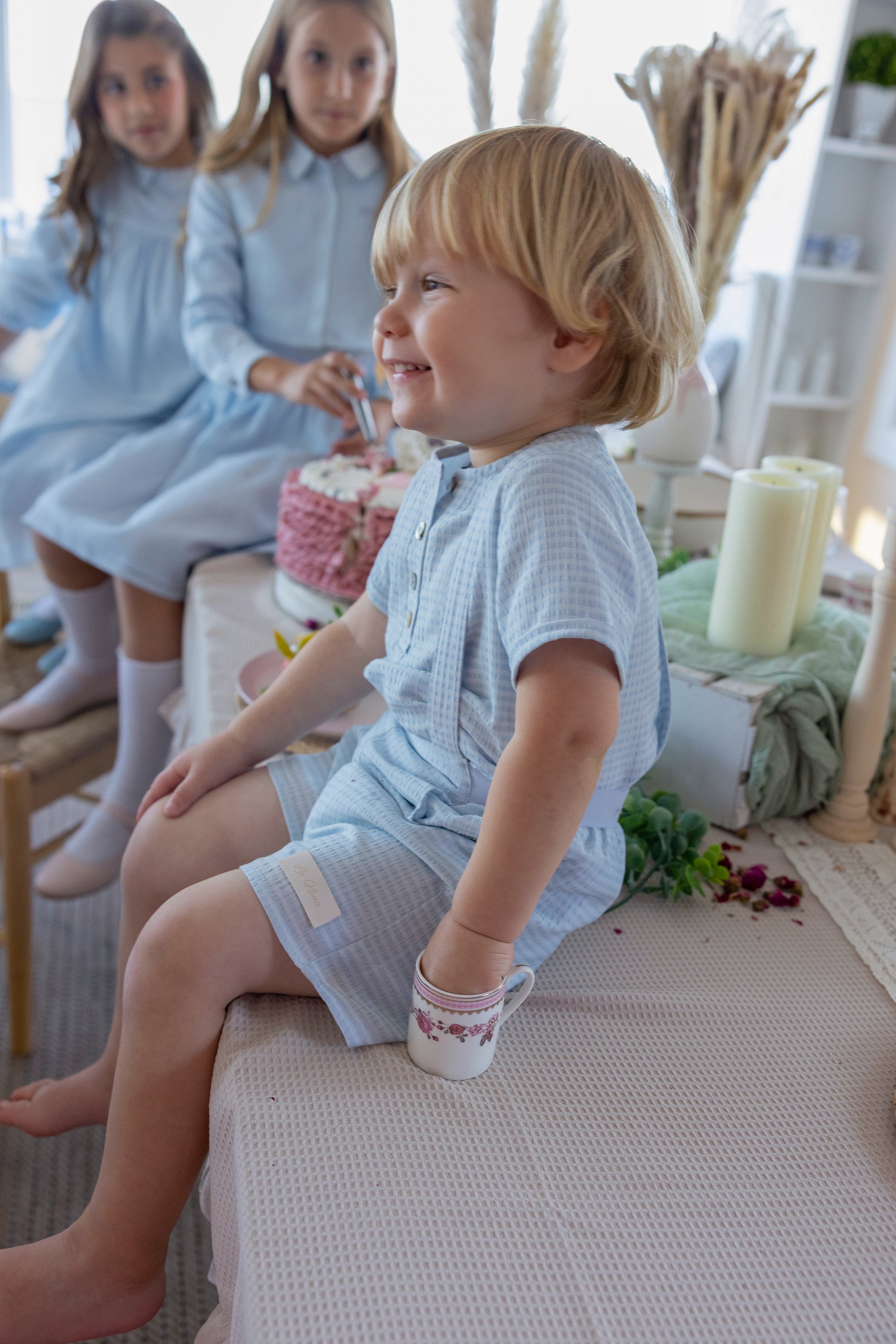 Blue Label Romper & Shirt Set