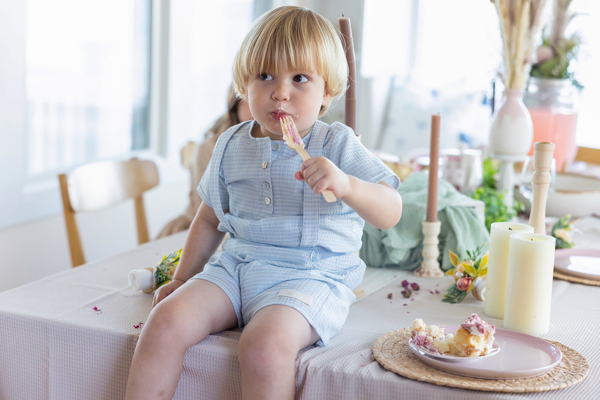 Blue Label Romper & Shirt Set