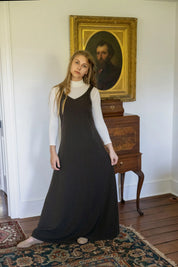 Teen Leather Trim Pinstripe Jumper Maxi