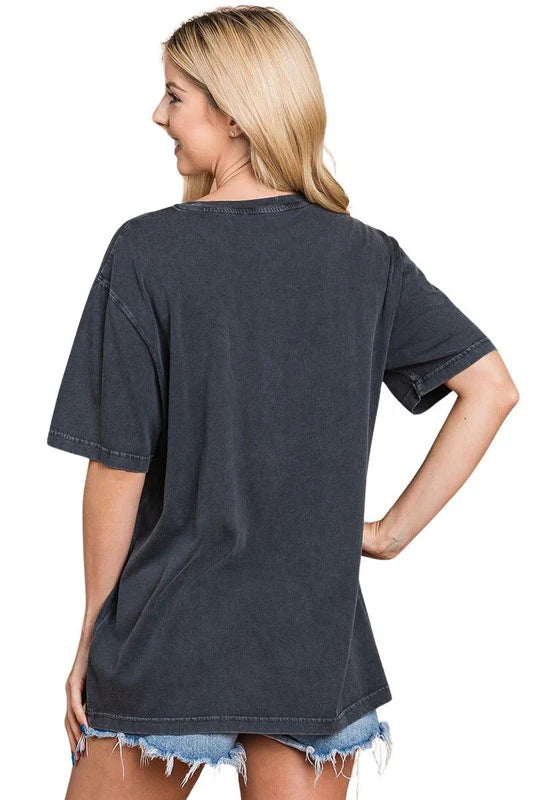 Wildflowers Graphic Washed Boyfriend Tee