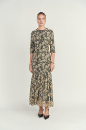 Lace Cascade Maxi Dress