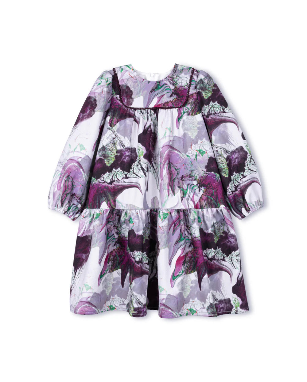 AD-Girls Plum Floral Dress