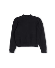 AD-Girls Puff Sleeve Button Cuff Sweater