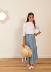 AD-MM Ribbed Puff 3/4 Sleeve Top