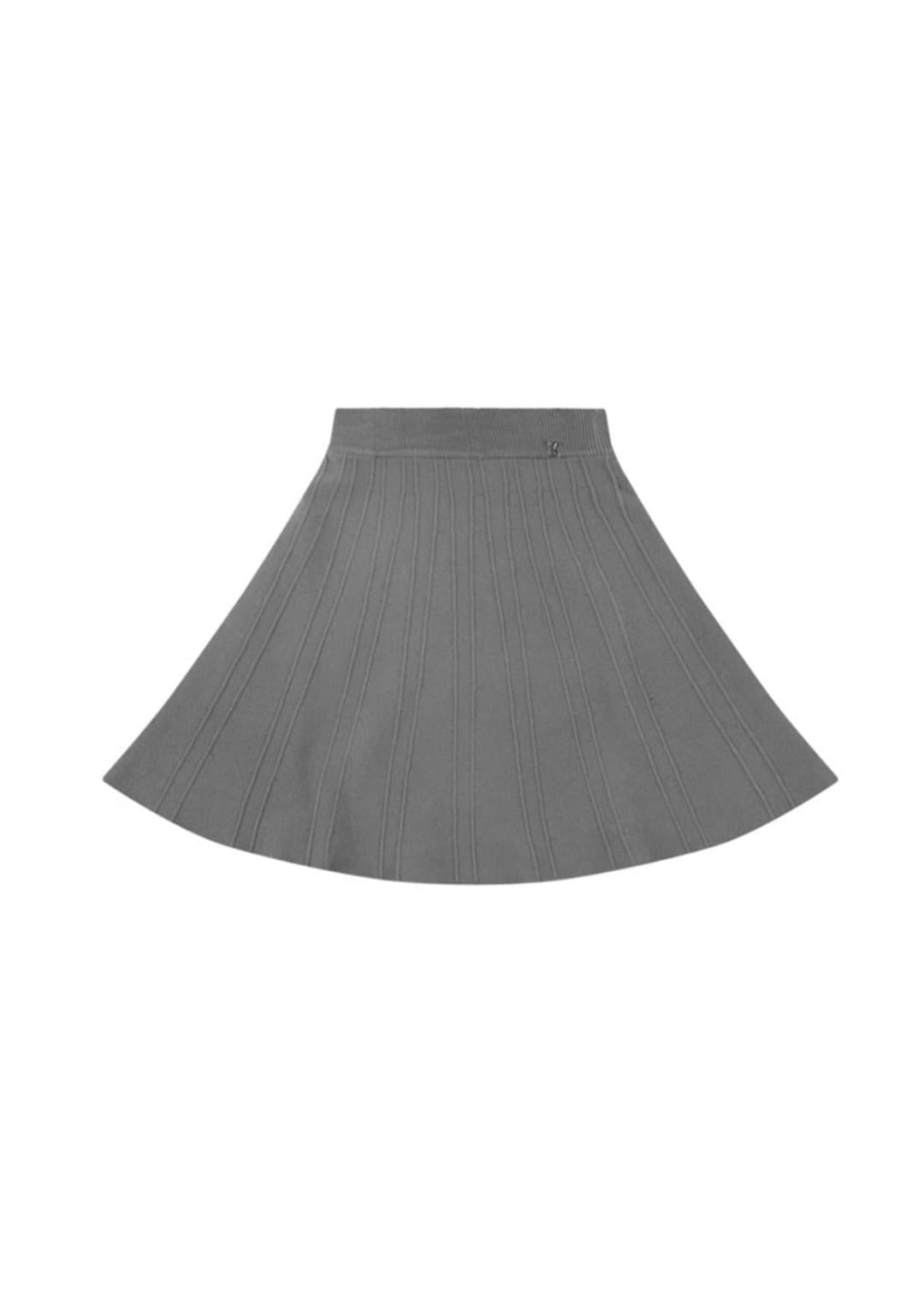 AD-Teens Gray Flat Knit Skirt