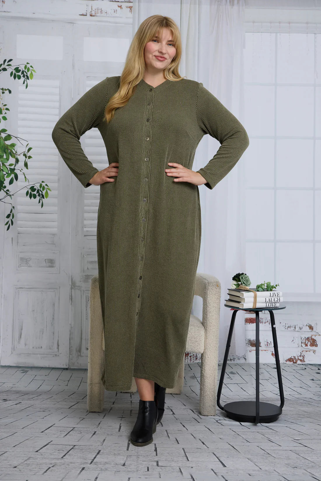 ALEXA DRESS PLUS - RIB