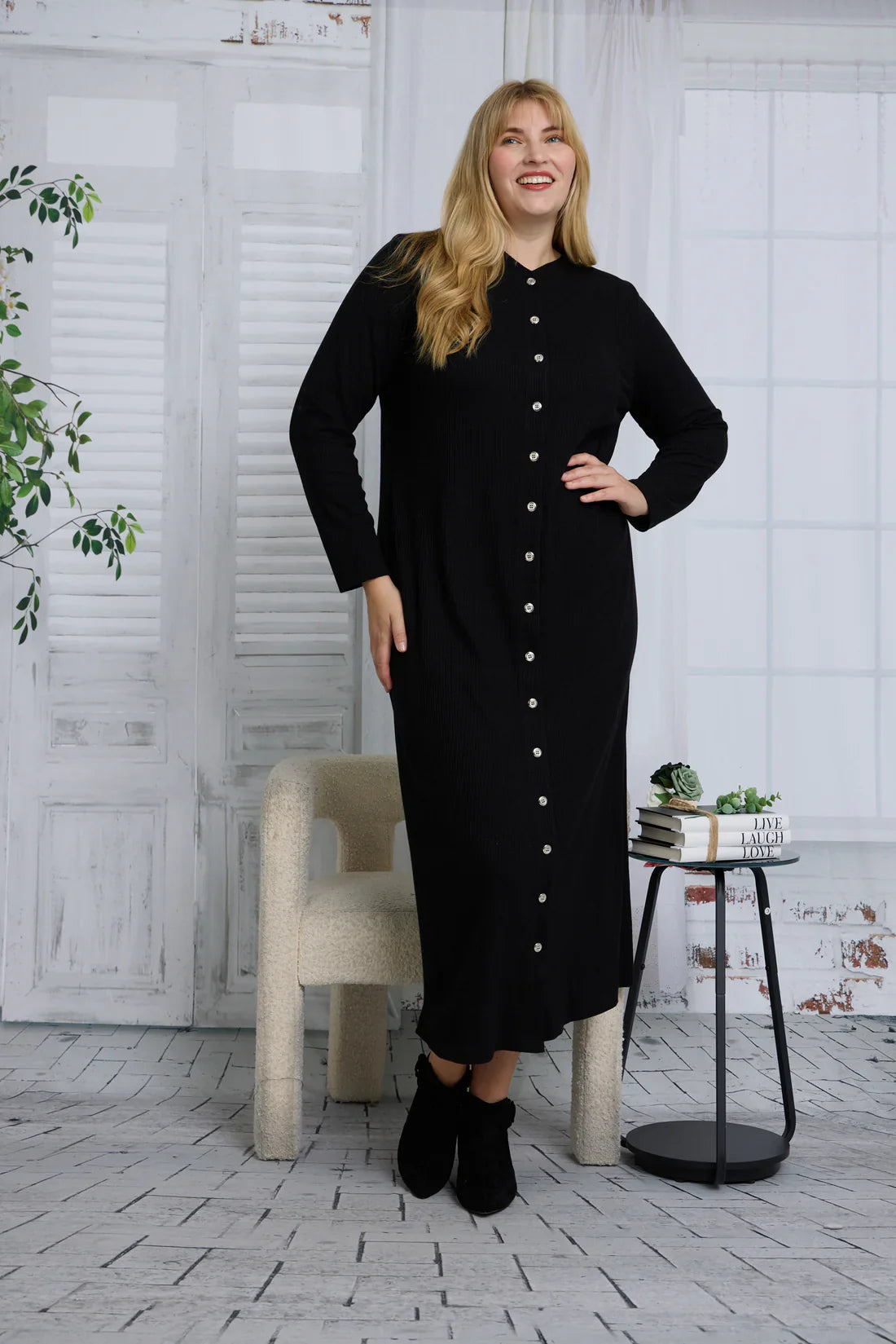 ALEXA DRESS PLUS - RIB
