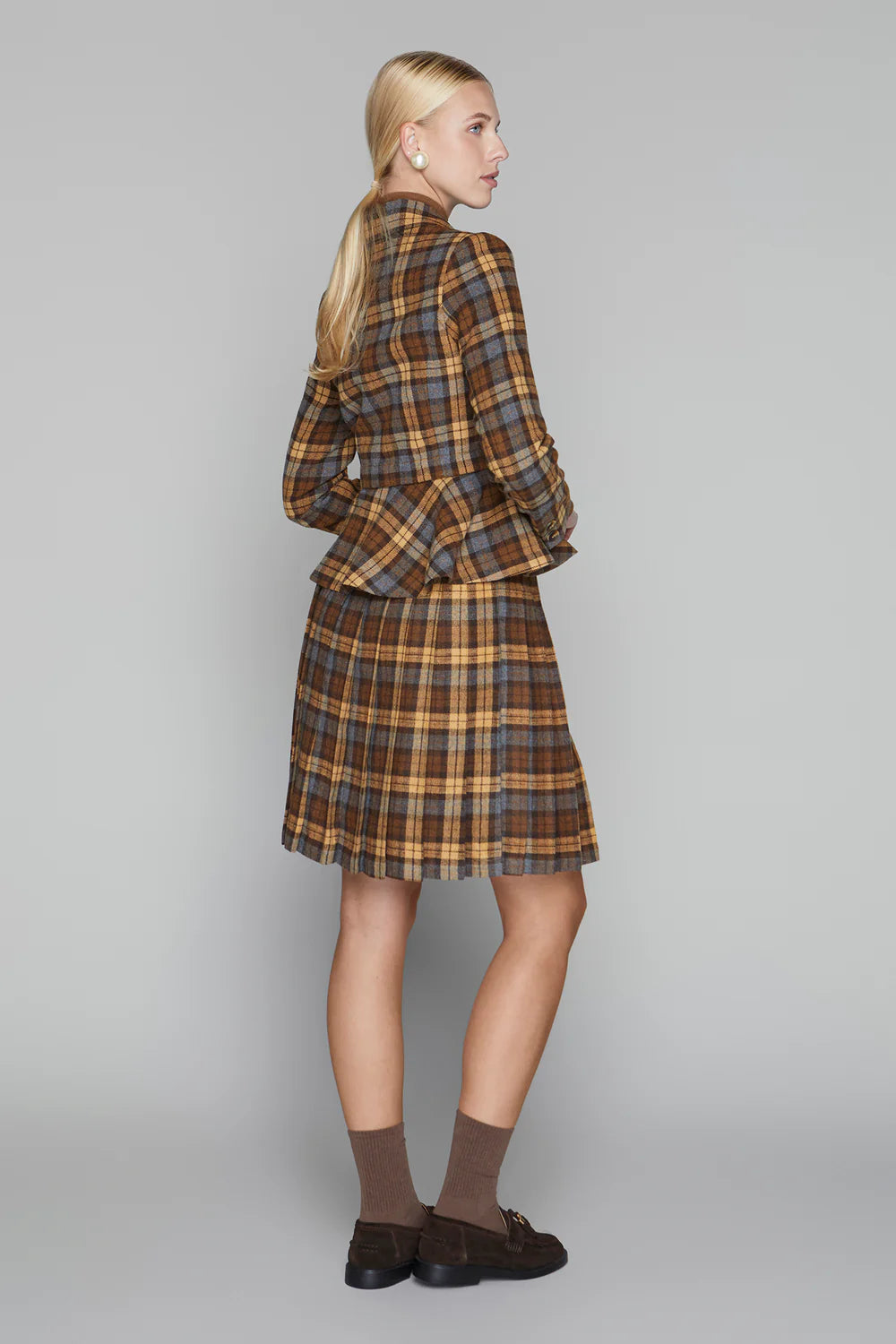 Briar Blazer in Cocoa / Cinnamon Plaid