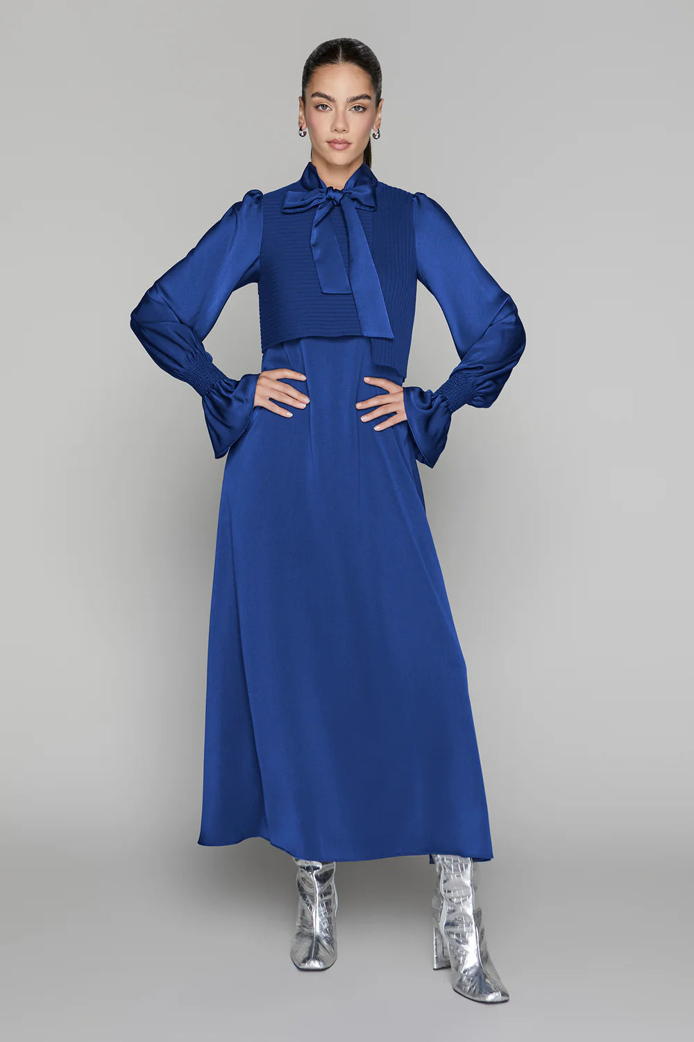 Claremont Dress in Elderberry