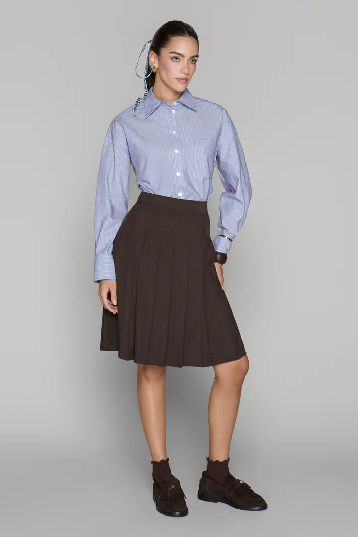 Spencer Blouse in Blue Pinstripe