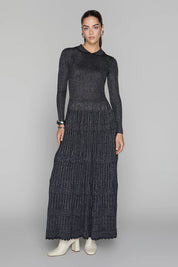 Ellery Dress in Metallic Black