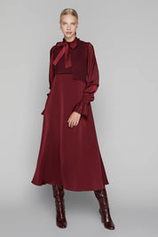 Claremont Dress in Merlot