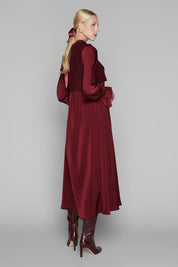 Claremont Dress in Merlot