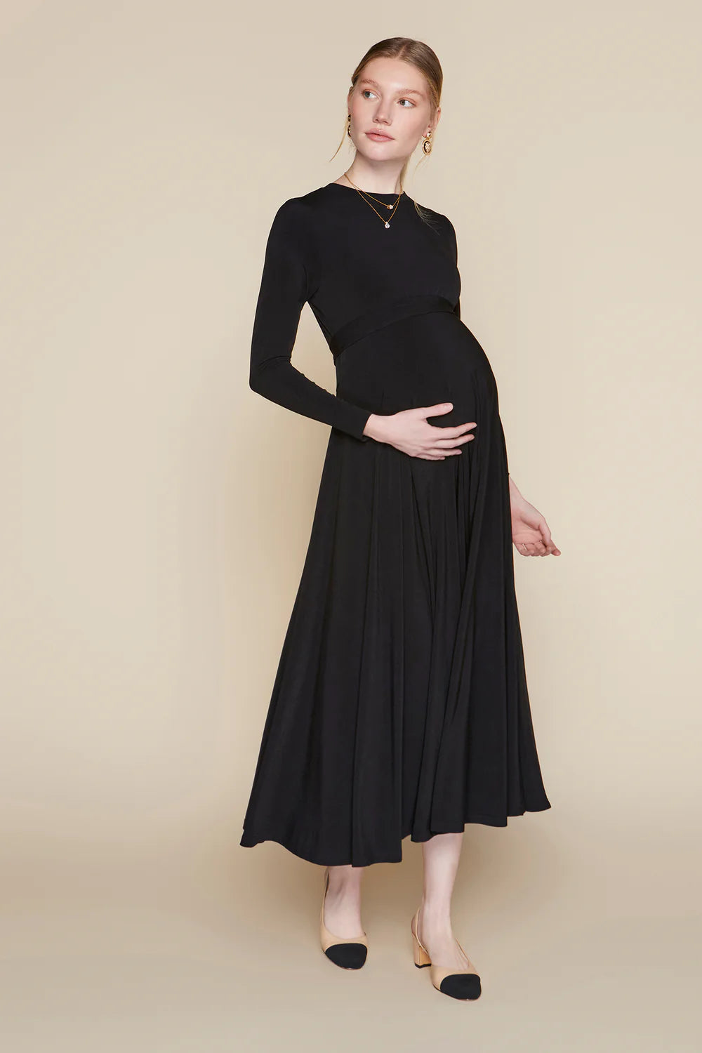 Samoa Maternity Dress in Black THE ADDRESS Samoa Maternity Dress in Black THE ADDRESS