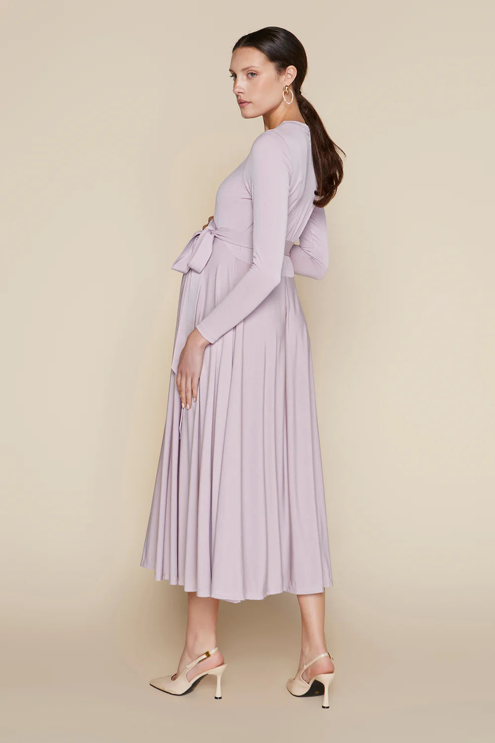Samoa Maternity Dress in Powder Pink