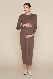 Avon Maternity Dress in Hazelnut