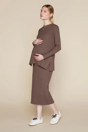 Ventt  Maternity Top in Hazelnut