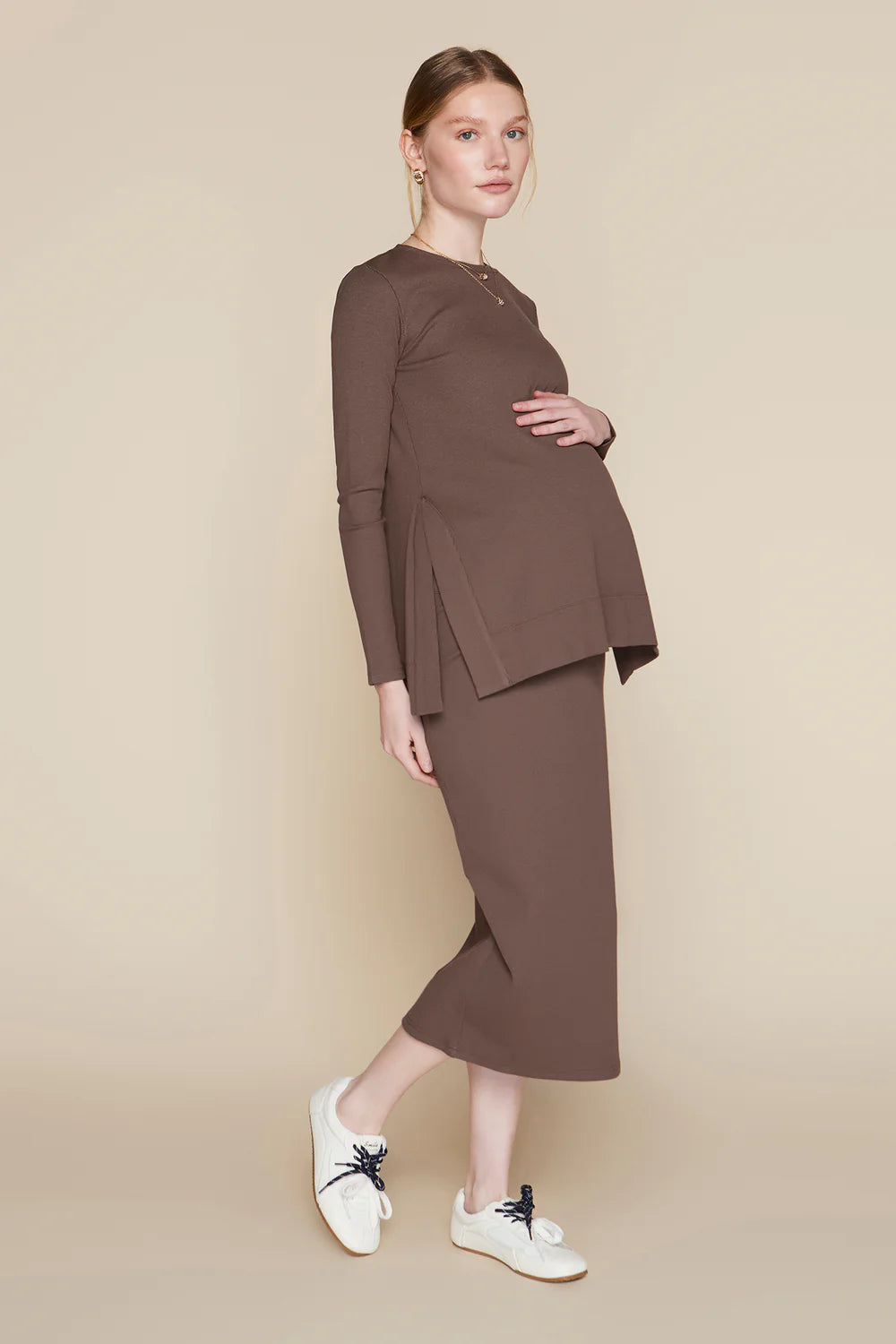 Ventt  Maternity Top in Hazelnut