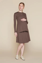 Amethyst Maternity Skirt in Hazelnut