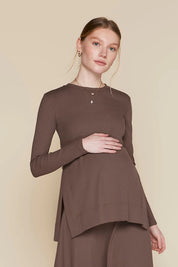 Ventt  Maternity Top in Hazelnut