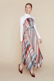 Malaga Dress in Pastel Stripe