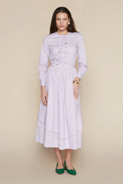 Moorea Blouse in Blush Stripe