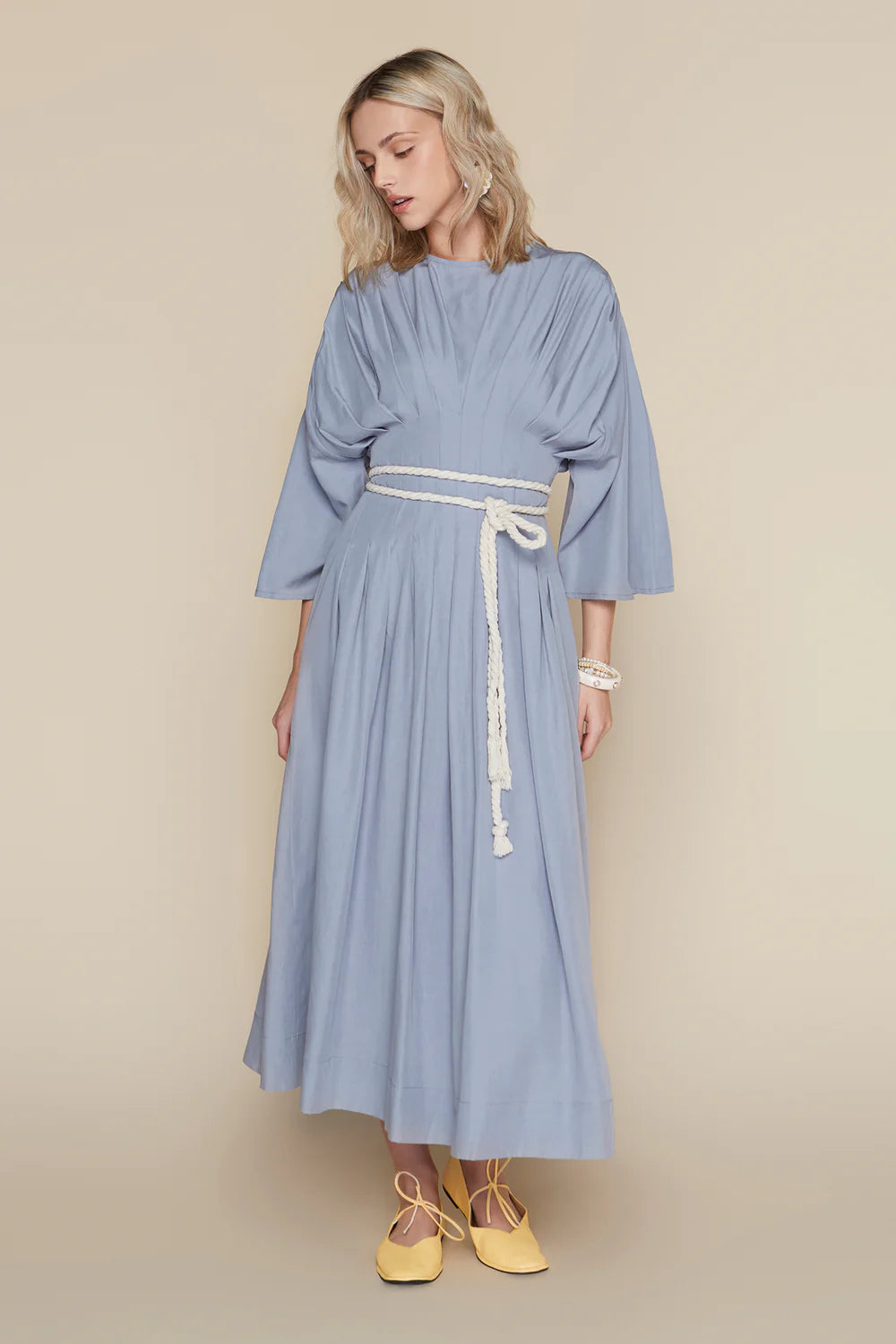 Havana Dress in Dusty Blue