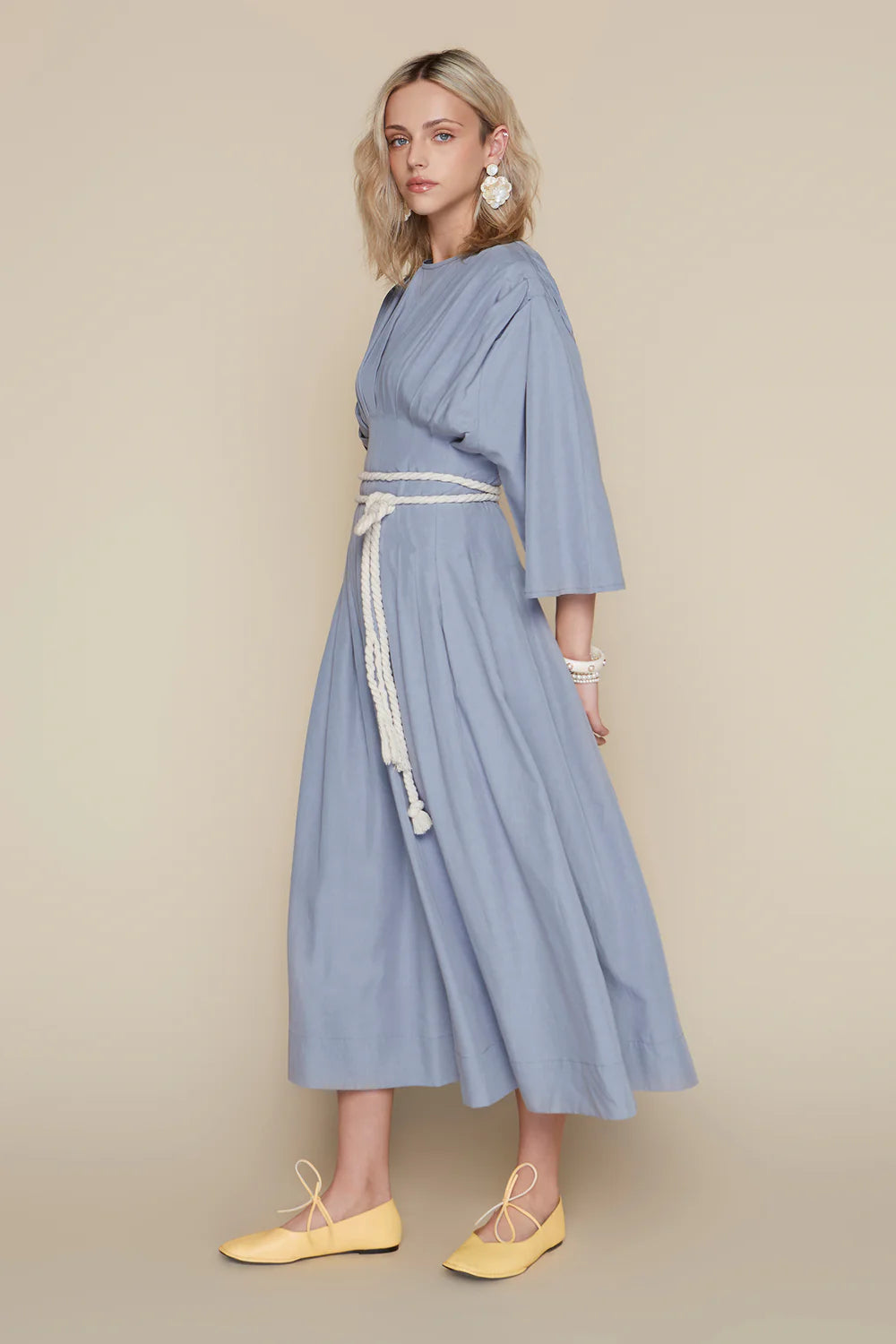 Havana Dress in Dusty Blue