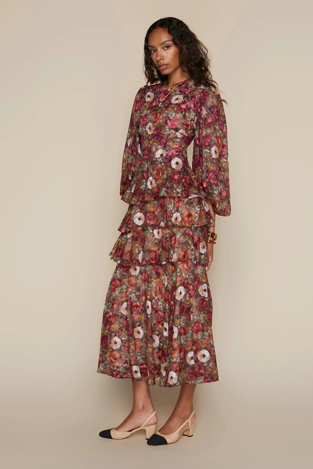 Capri Dress in Berry Bloom