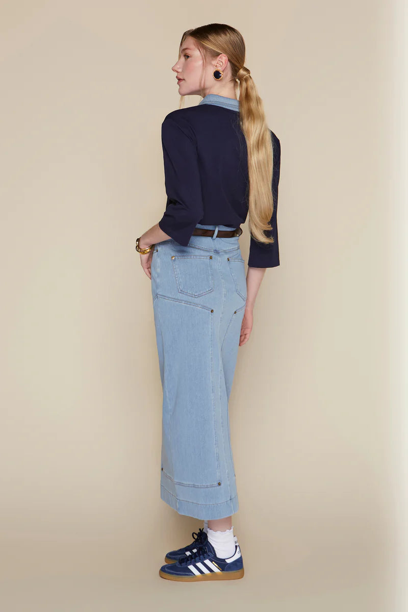 Kama Skirt in Stone Wash Denim