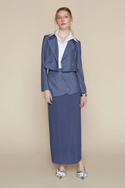 Lanai Blazer in Indigo Pinstripe