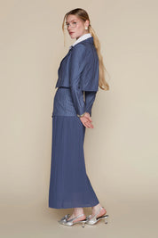 Lanai Blazer in Indigo Pinstripe