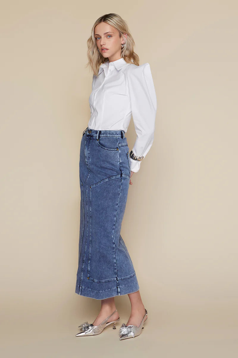 Kama Skirt in Dark Wash Denim
