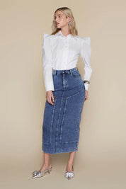 Kama Skirt in Dark Wash Denim