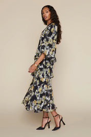 Capri Dress in Noir Bloom