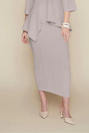 Cannes Midi Skirt In Bone
