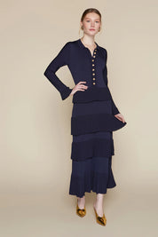 Lena Dress in Deep Indigo Navy