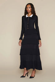 Lena Dress in Black / White