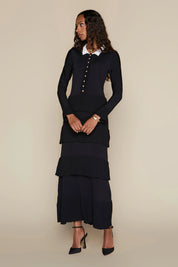 Lena Dress in Black / White